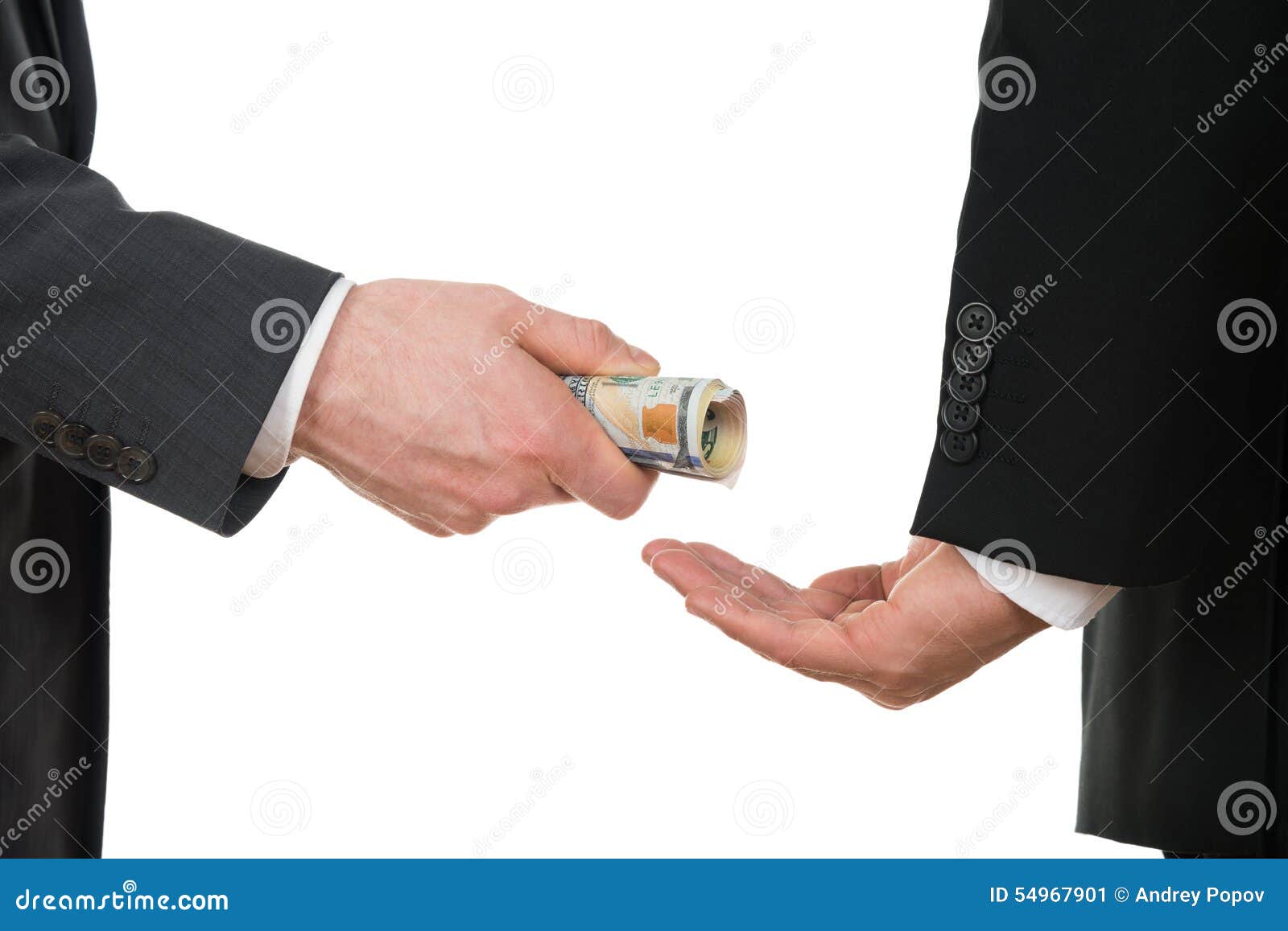 Businessman taking bribe stock image. Image of accept 54967901