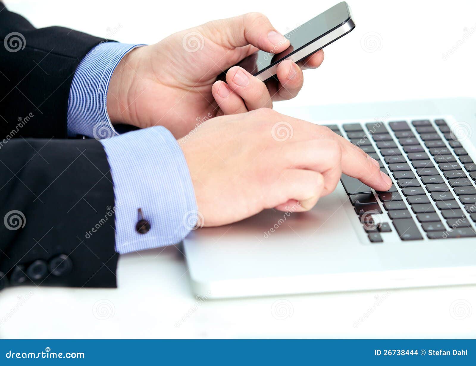 Businessman Taking Notes from a Laptop Stock Photo Image of