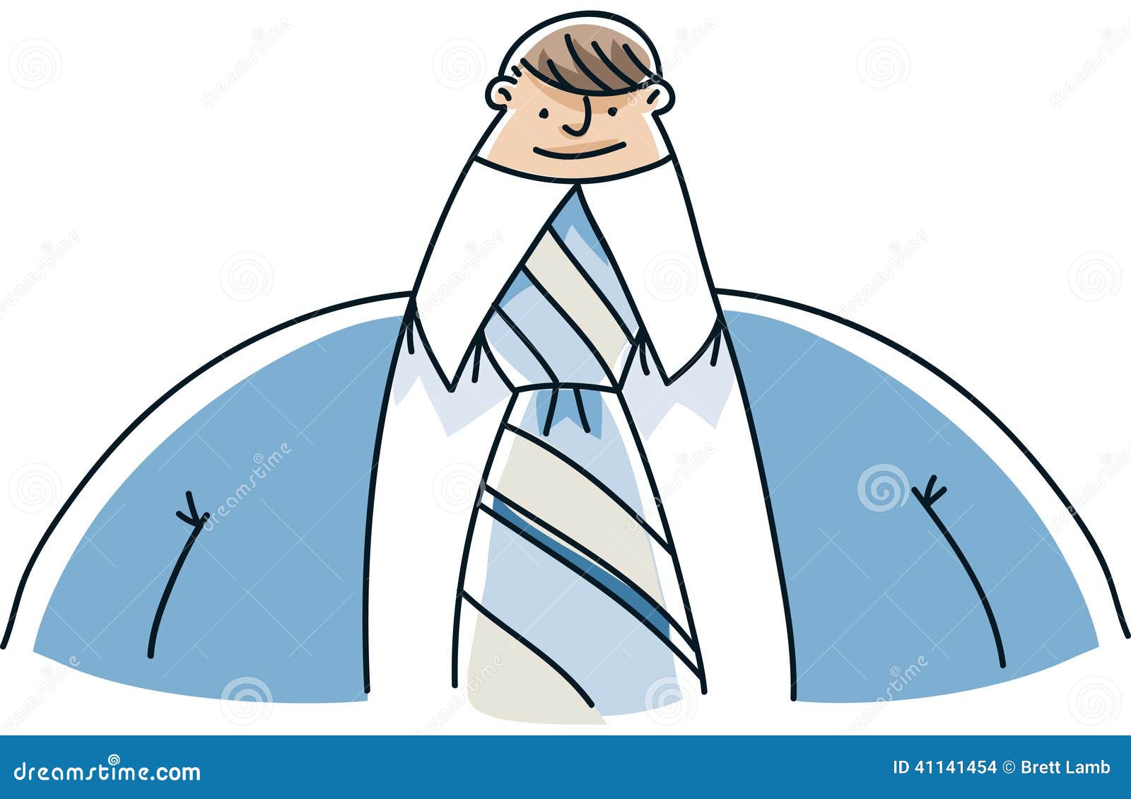 Businessman with Tiny Head stock illustration. Illustration of concept