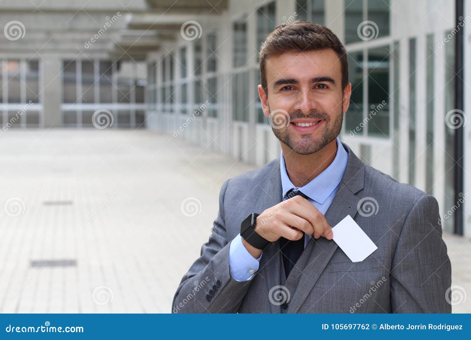 Businessman about To Give You His Business Card Stock Photo - Image of ...