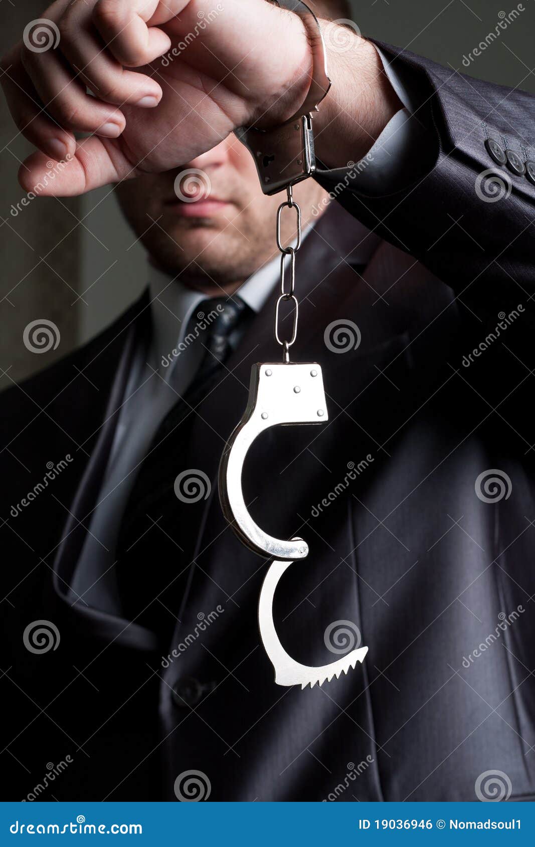 Businessman with Unlocked Handcuffs Stock Photo Image of robber