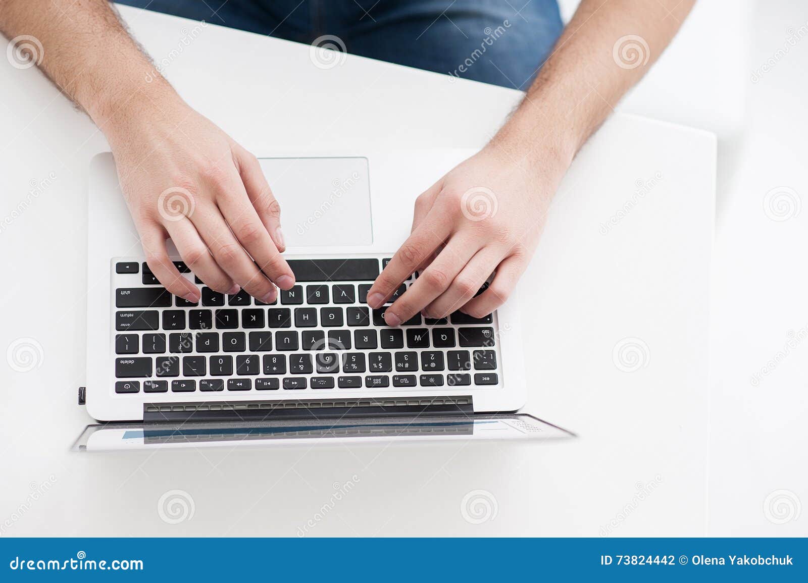 Businessman Using His Laptop Stock Photo - Image of closeup, keyboard