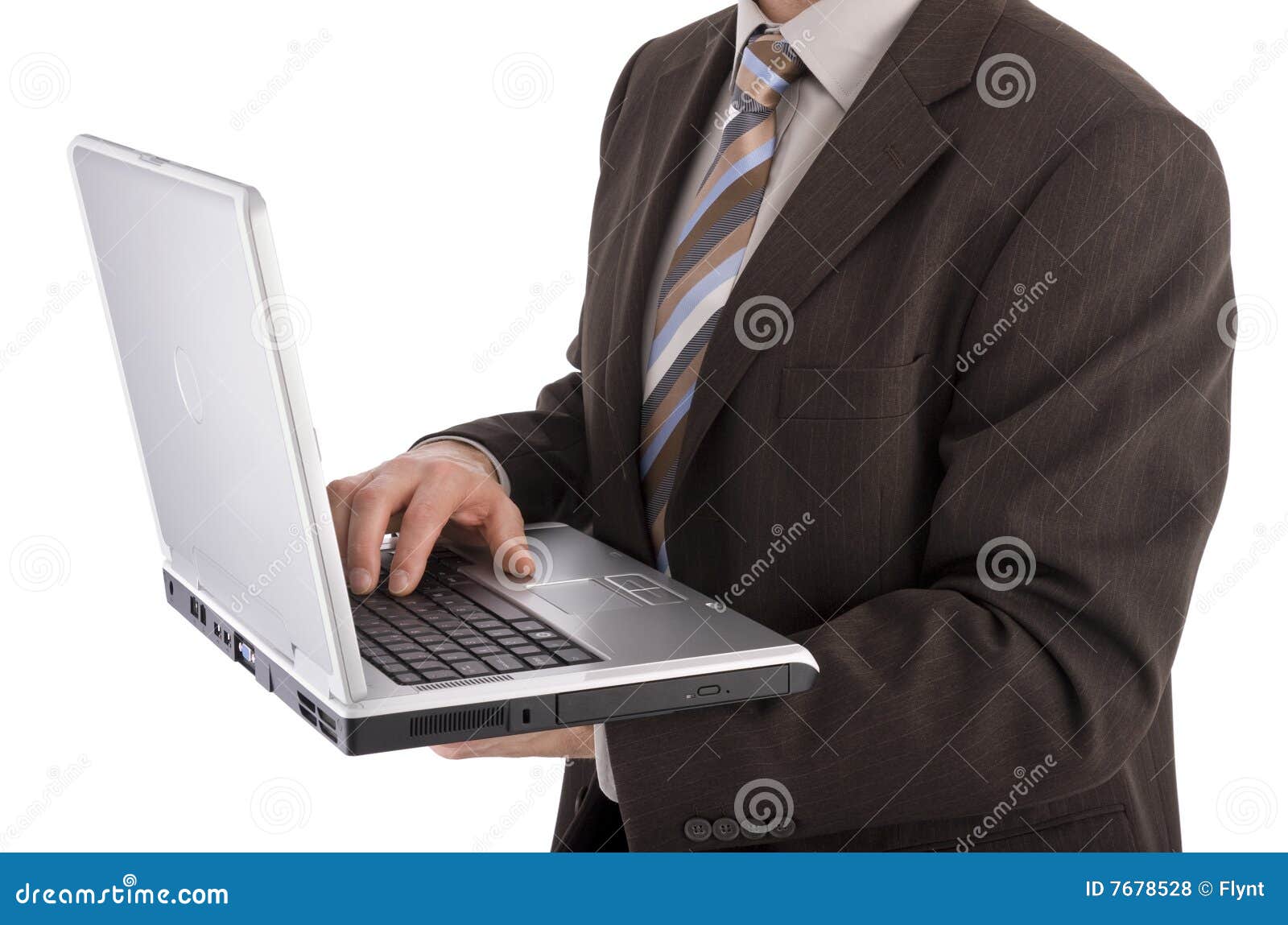 Businessman using laptop stock photo. Image of working 7678528