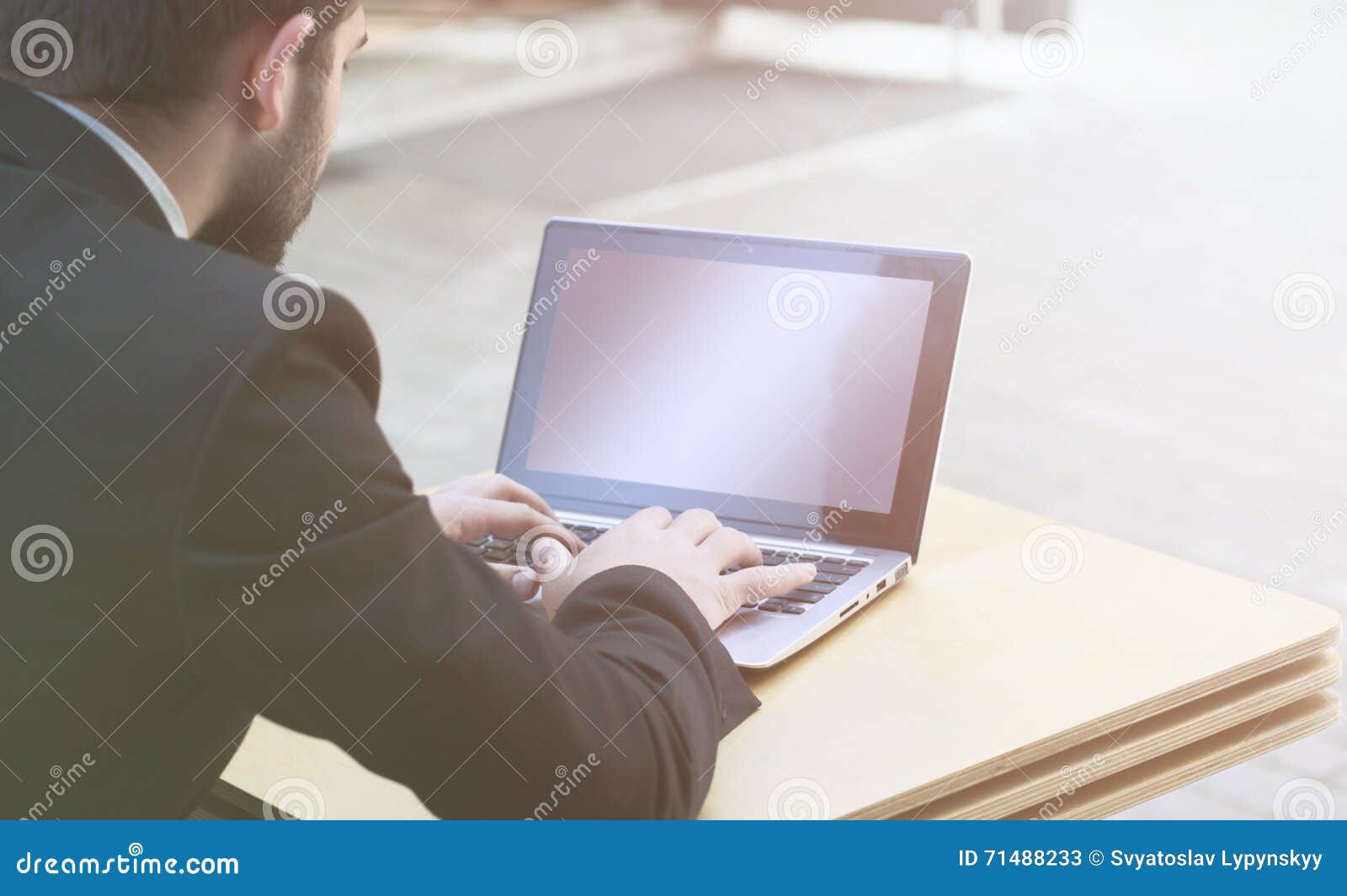 businessman using laptop computer