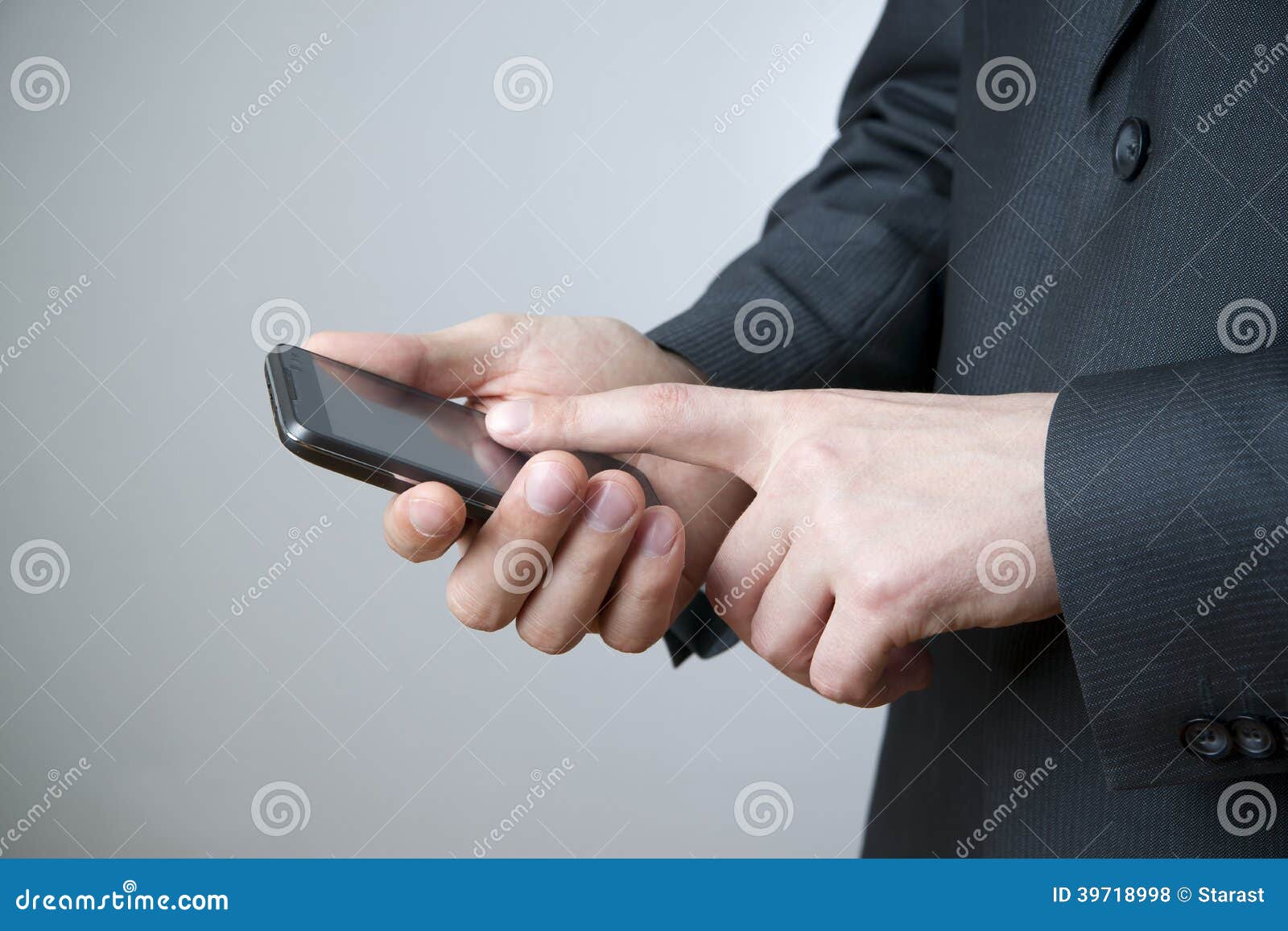 Businessman Using Smartphone Stock Photo - Image of male, cell: 39718998