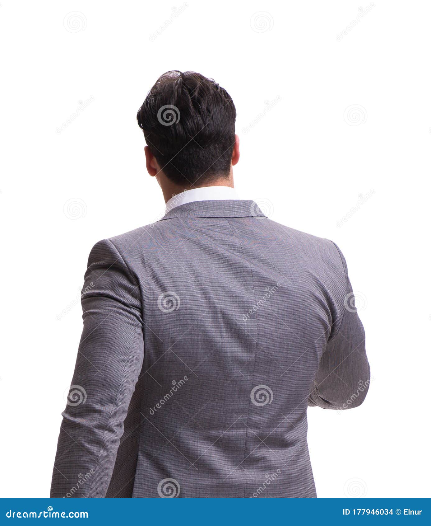 Businessman Walking Away Isolated on White Background Stock Photo ...