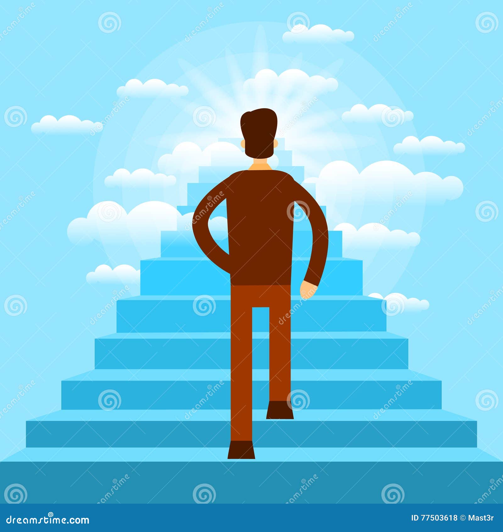 People Walking Up Stairs Clipart