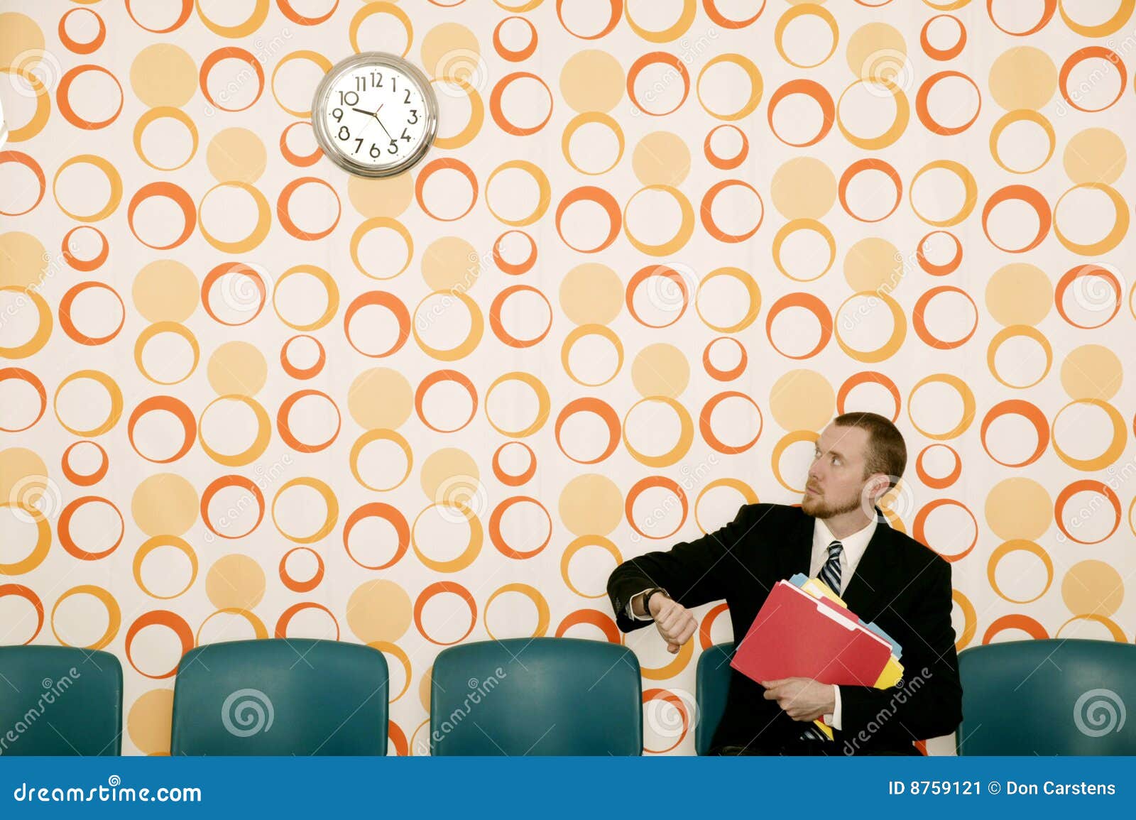 Businessman Watching the Time Stock Image Image of dressed, colored