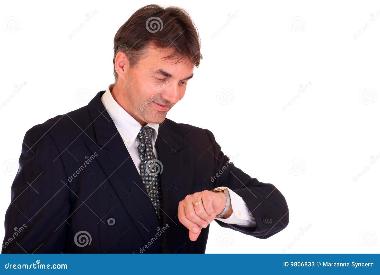 Businessman watching time stock image. Image of timepiece 9806833