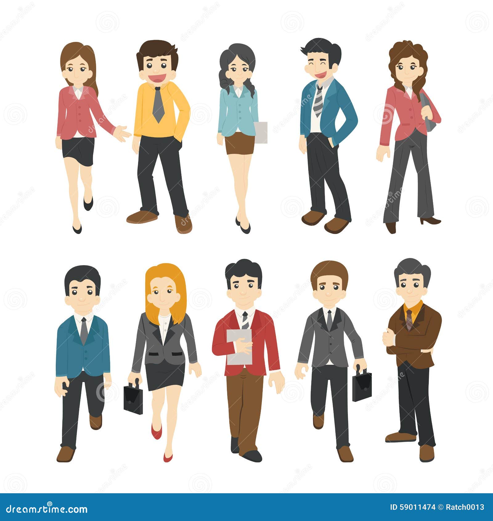 Businessman and woman stock vector. Illustration of concept - 59011474