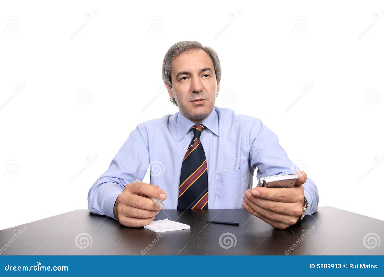 Businessman Working at His Desk Stock Image Image of corporate