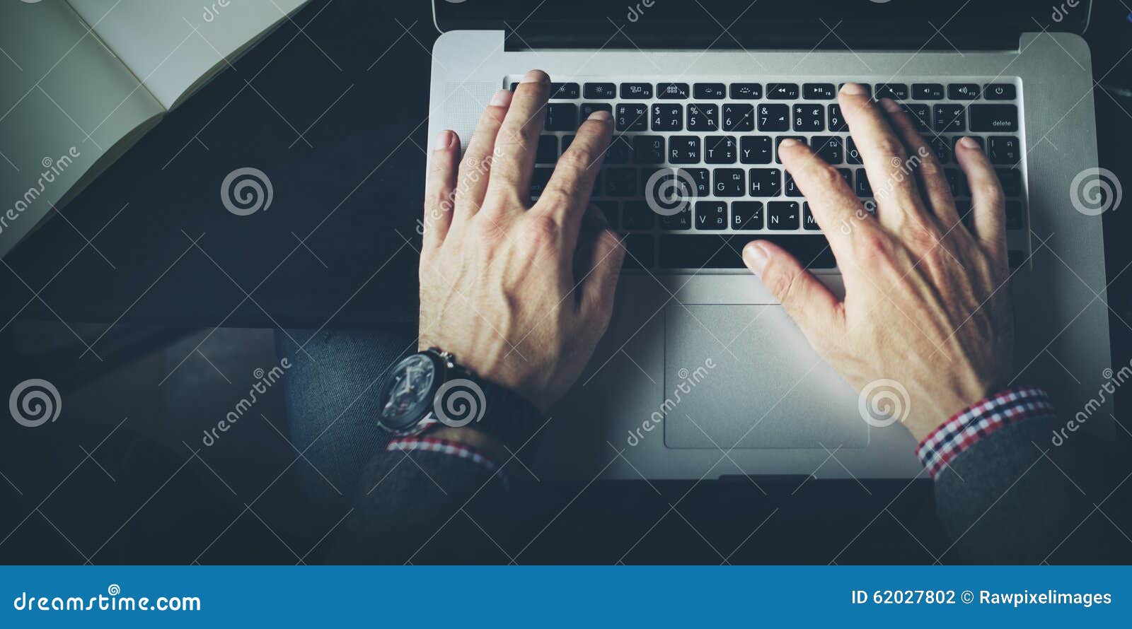 businessman working typing connect notebook concept