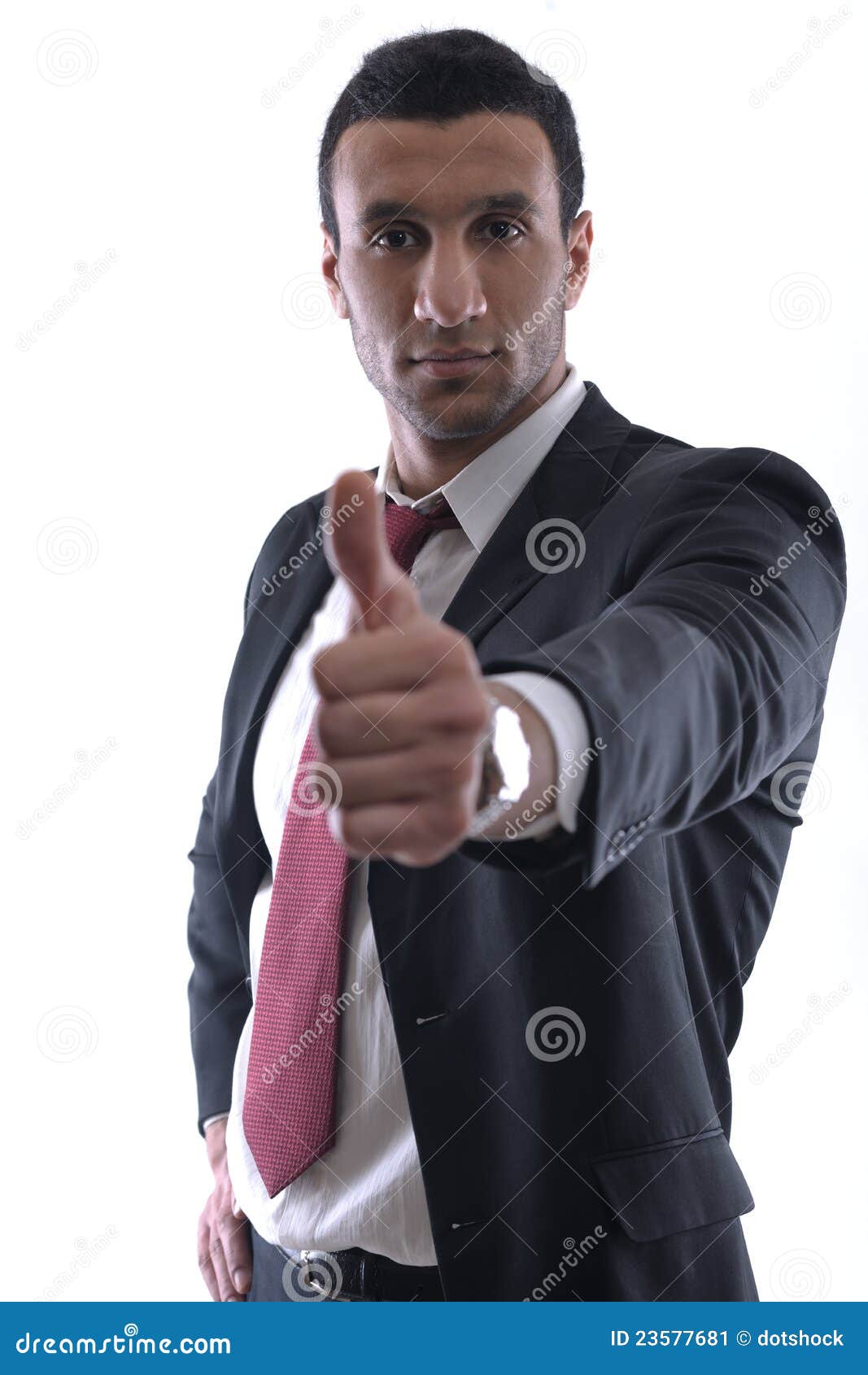 Businessmen Making His Thumb Up Saying OK Stock Image Image of