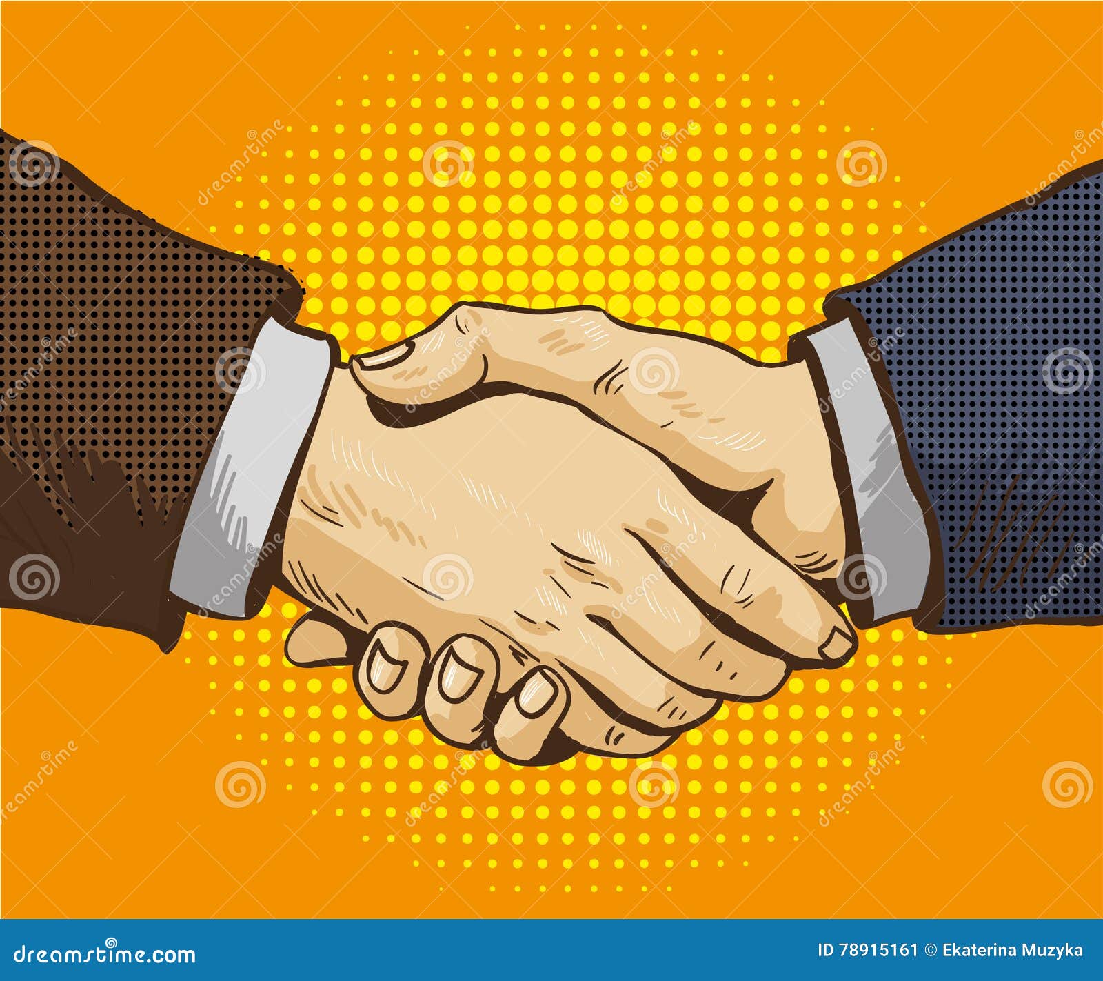 Partnership Handshake Conclusion Of A Contract Cartoon Vector 217709199