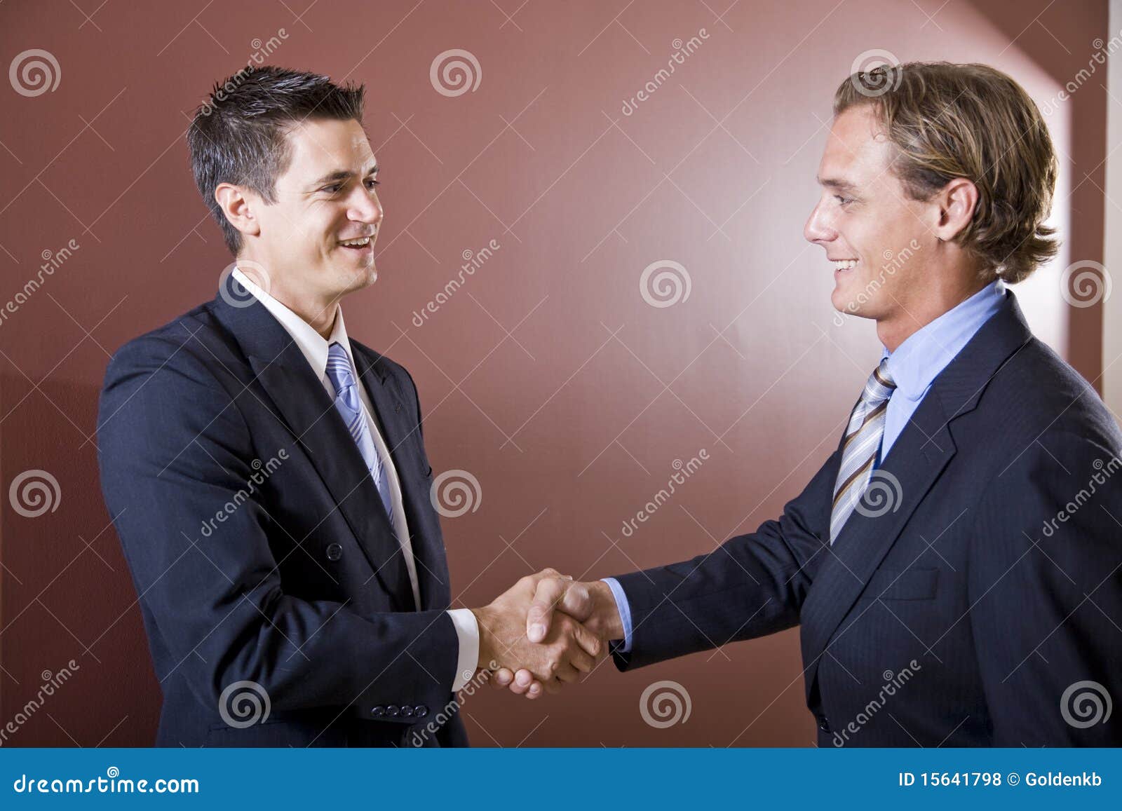 Businessmen Wearing Suits Shaking Hands Stock Photo Image of