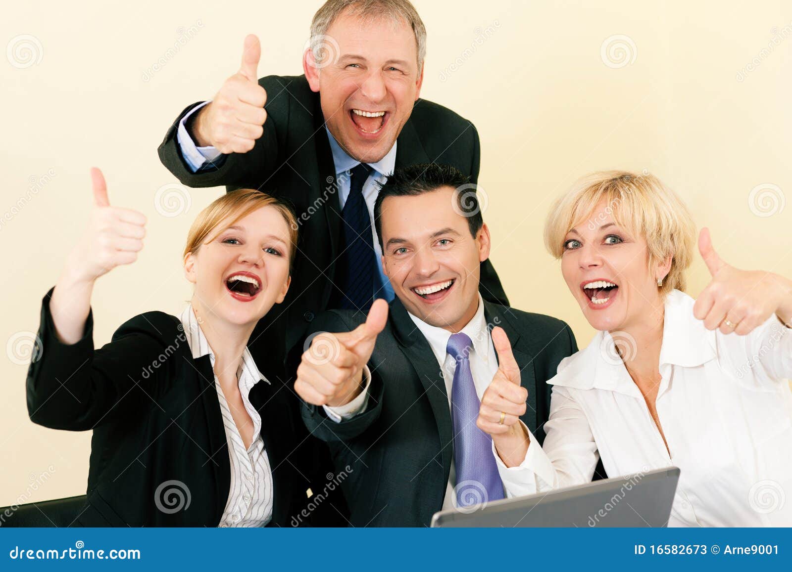 Businesspeople in Office Having Great Success Stock Image Image of