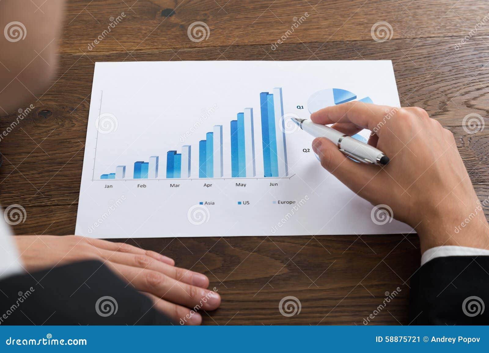 businessperson analyzing financial result