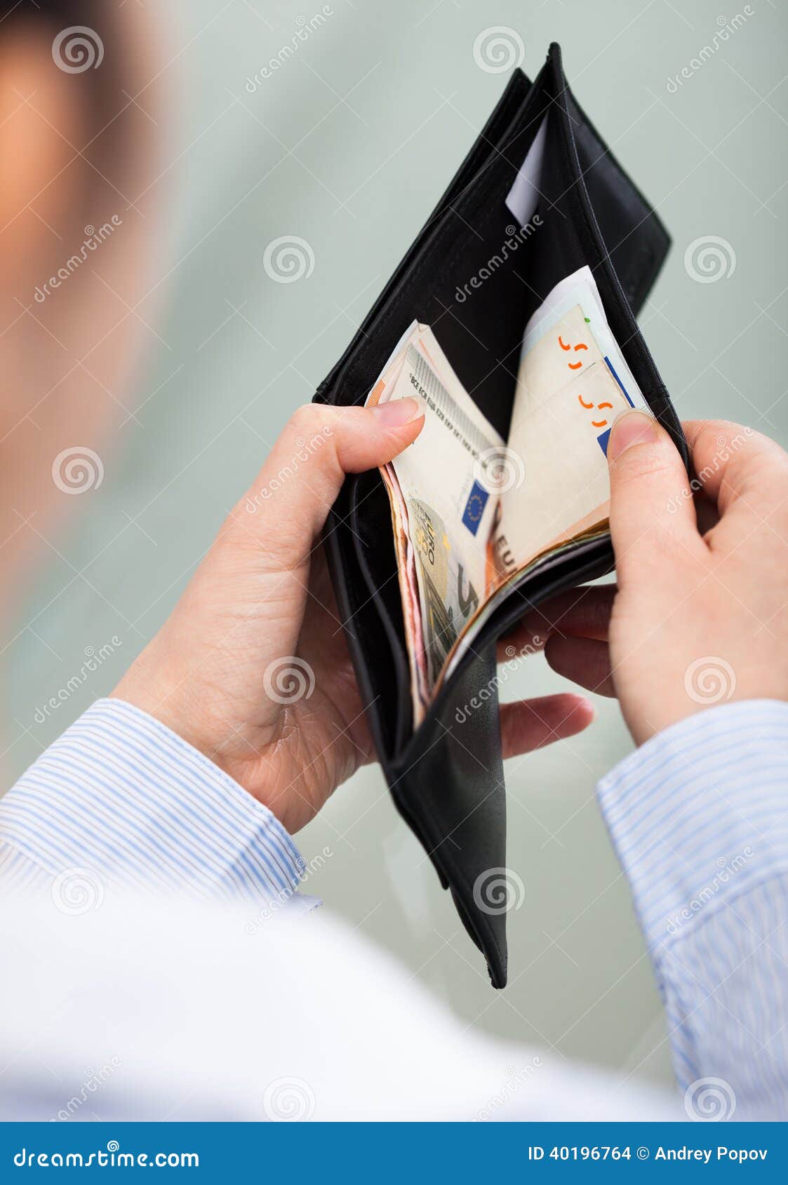 businessperson with open wallet