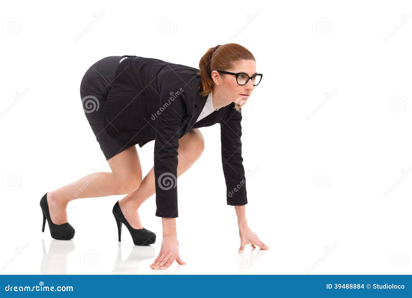 Woman Crawling On All Fours Stock Image 17087185