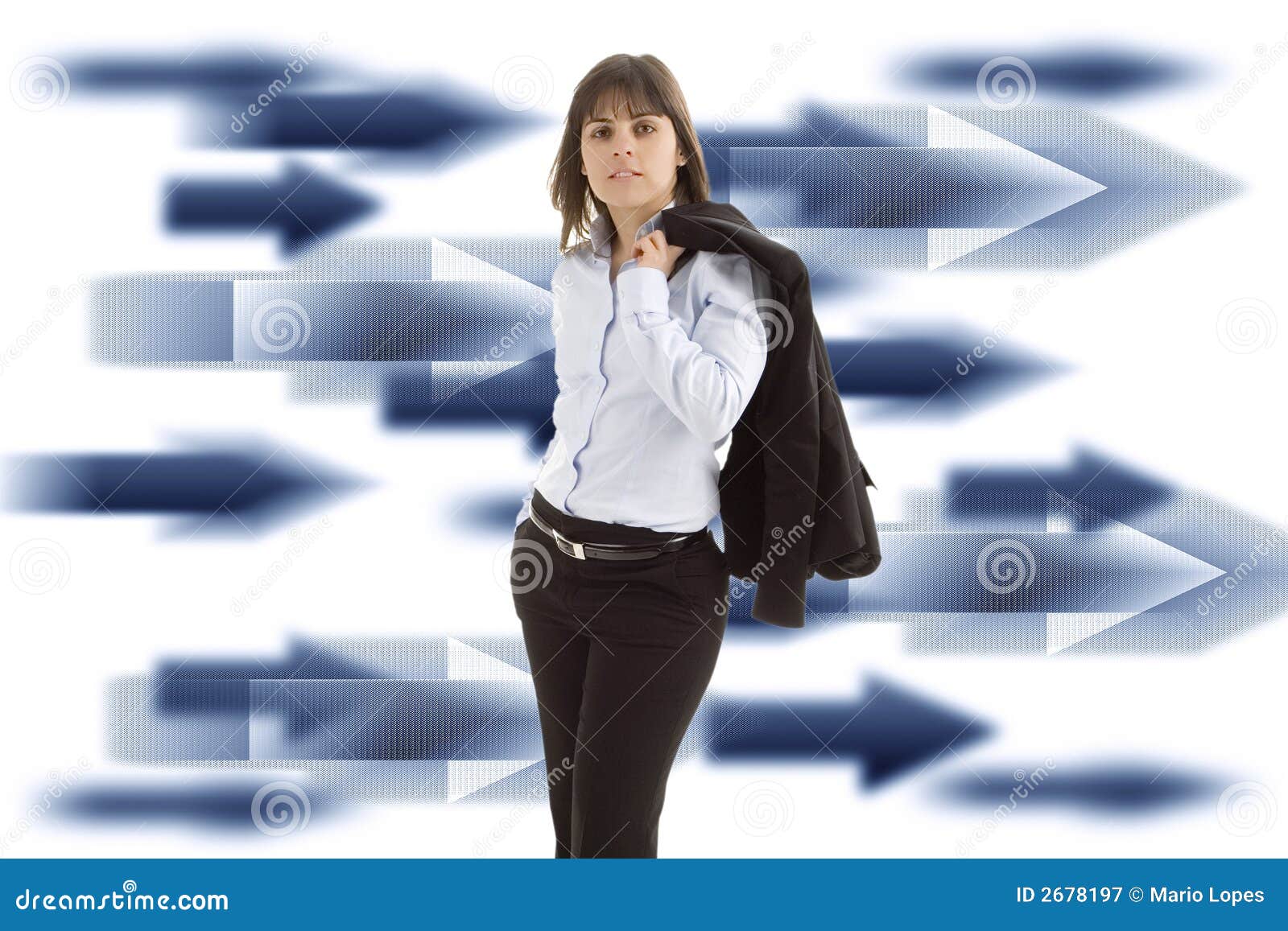 businesswoman with background