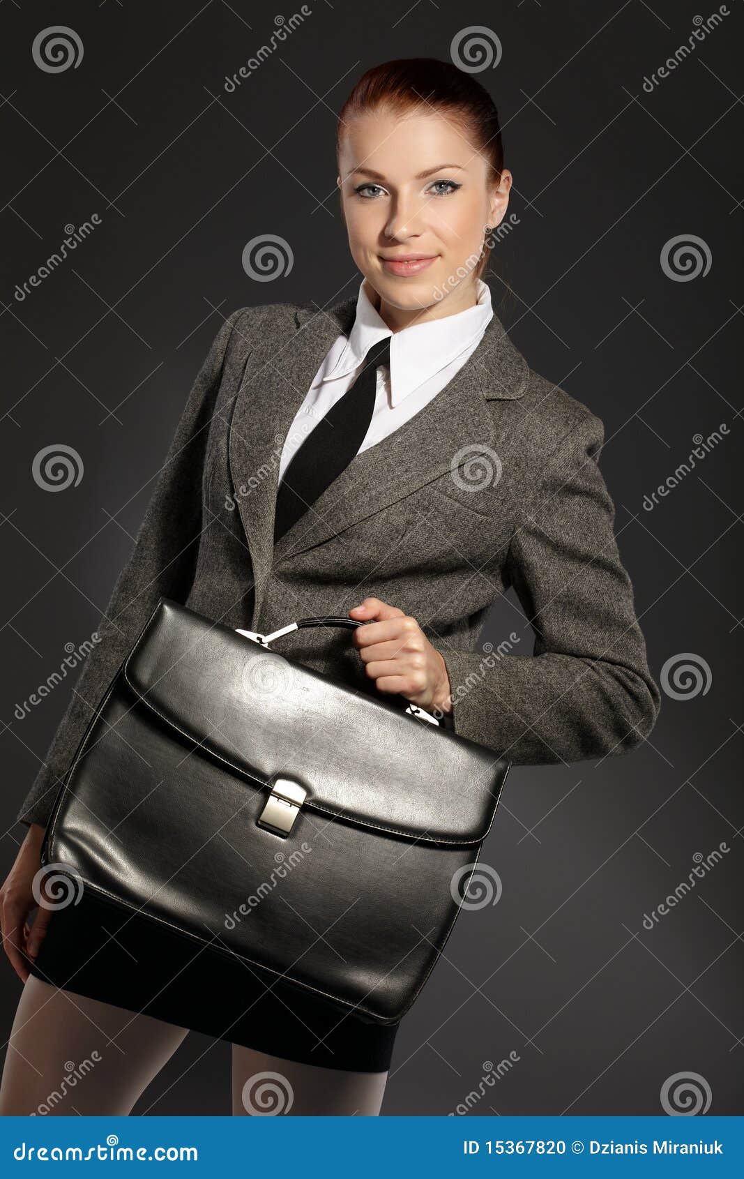 Businesswoman with Black Briefcase Stock Photo Image of secretary