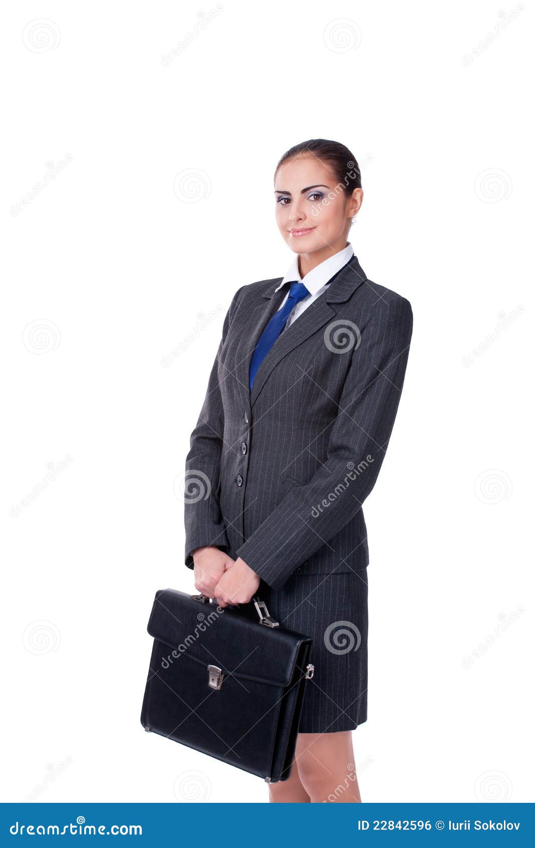 Businesswoman with Briefcase Stock Photo - Image of modern, blond: 22842596