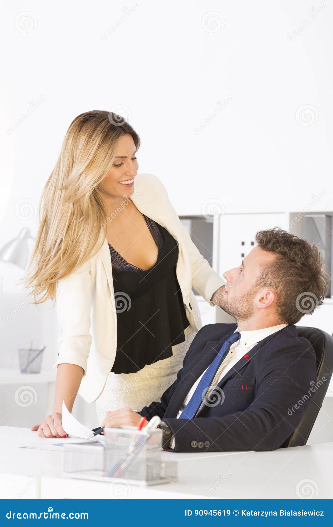 3,549 Flirting Work Stock Photos picture pic