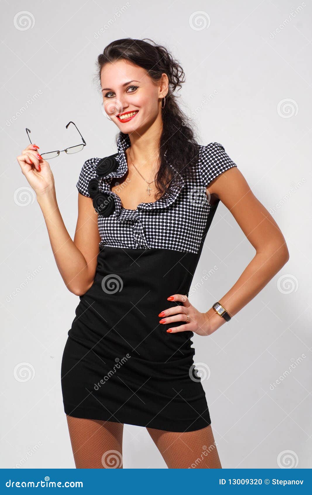 Businesswoman with glasses stock photo. Image of smile - 13009320