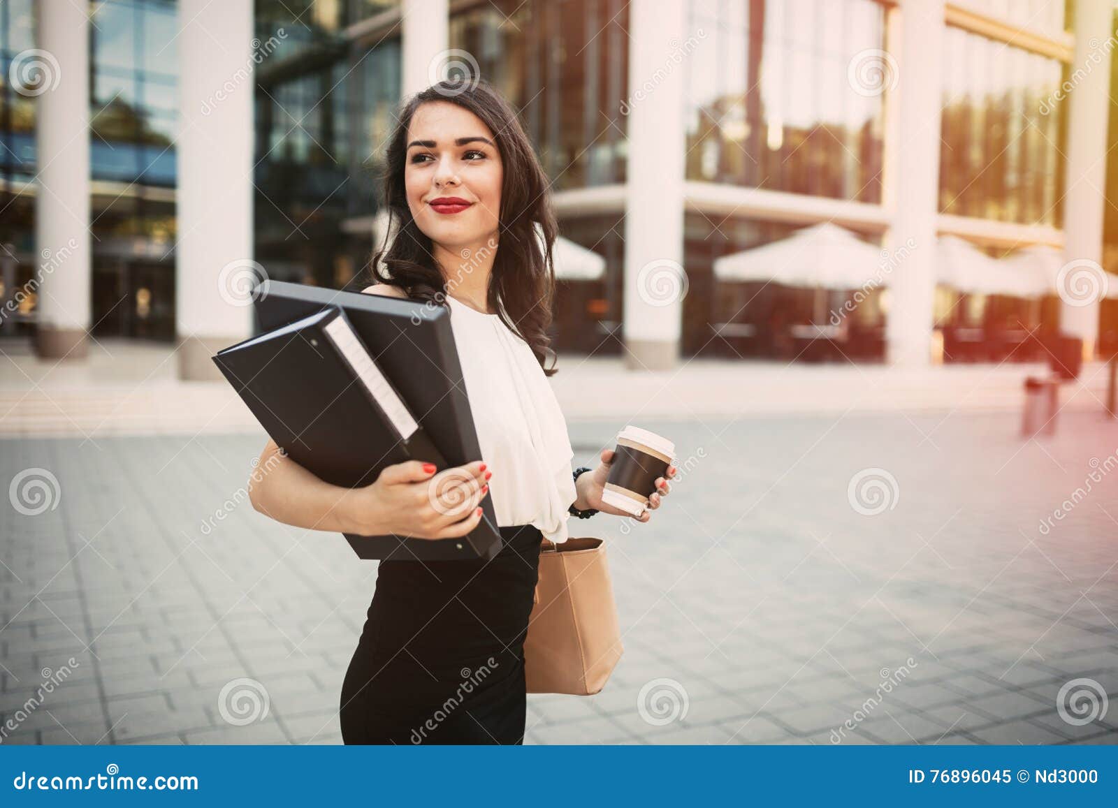 businesswoman going to work