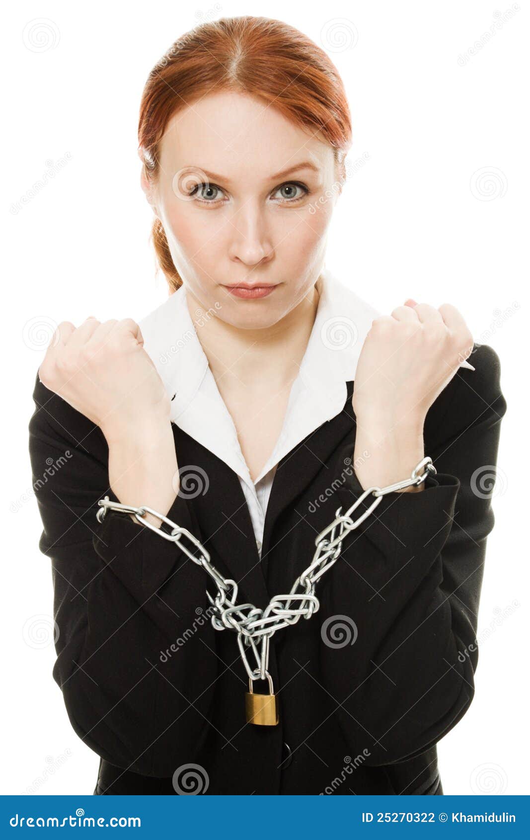 Woman chains trapped hi-res stock photography and images - Alamy