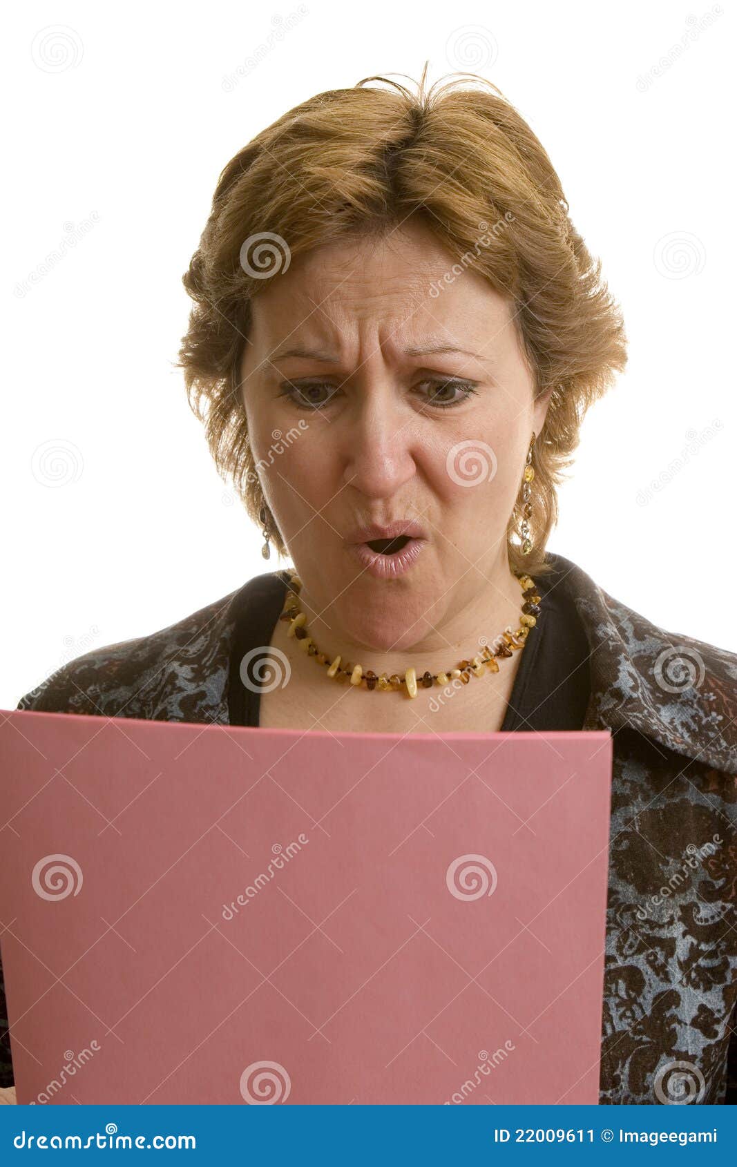 businesswoman with her layoff notice