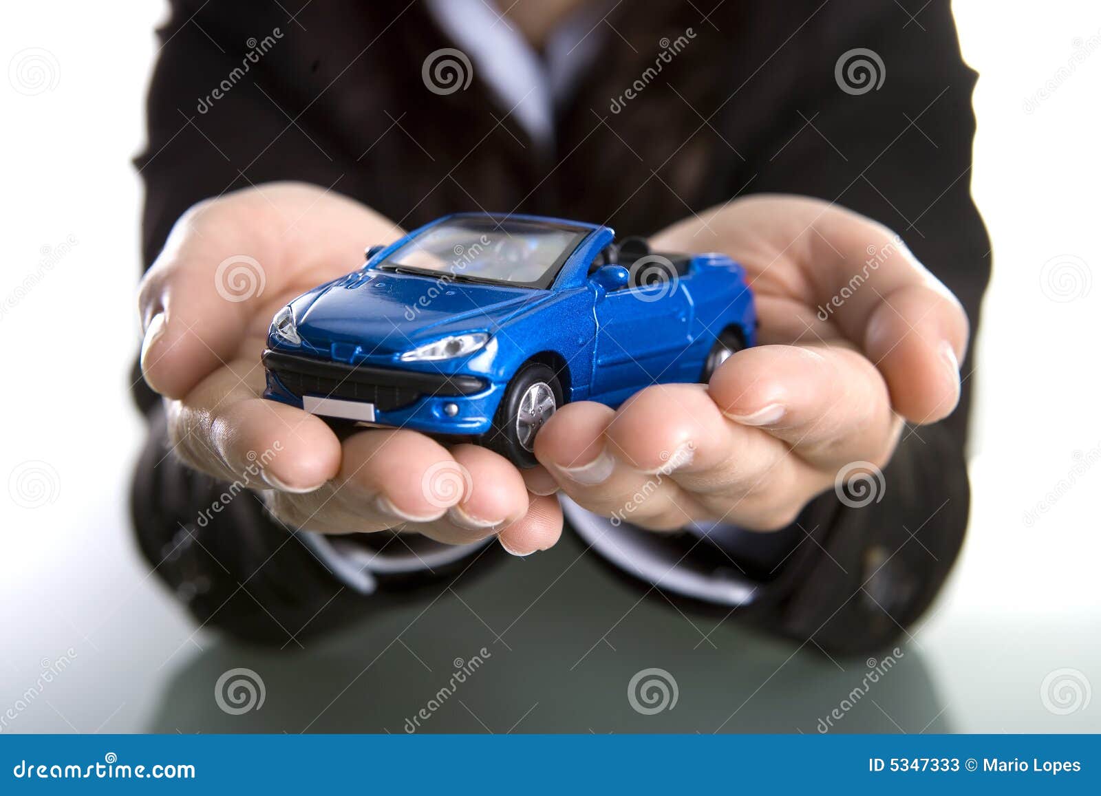 Businesswoman Holding Car in the Hands Stock Image Image of trader