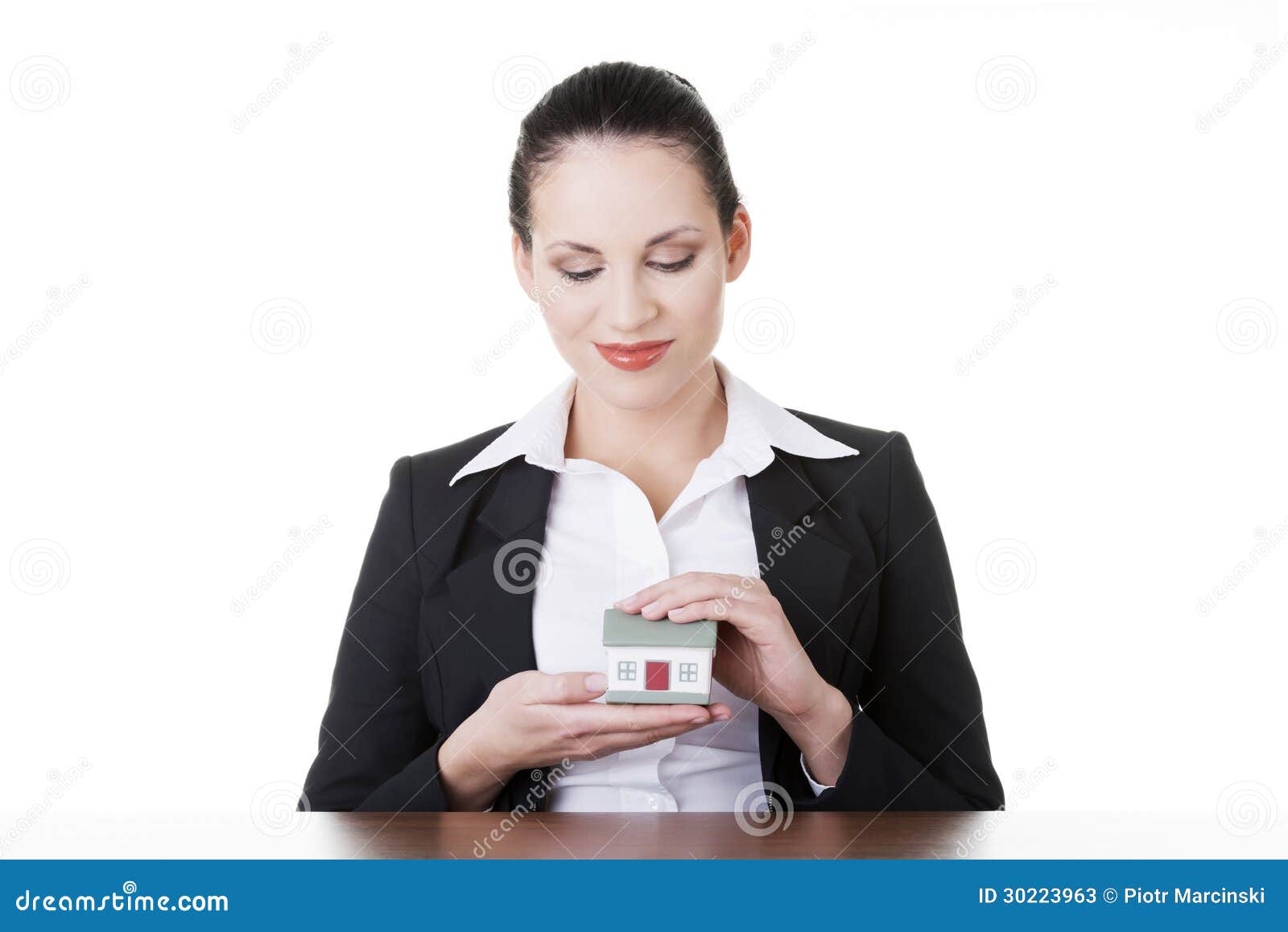 Real Estate Loan or Insurance Concept Stock Image - Image of female