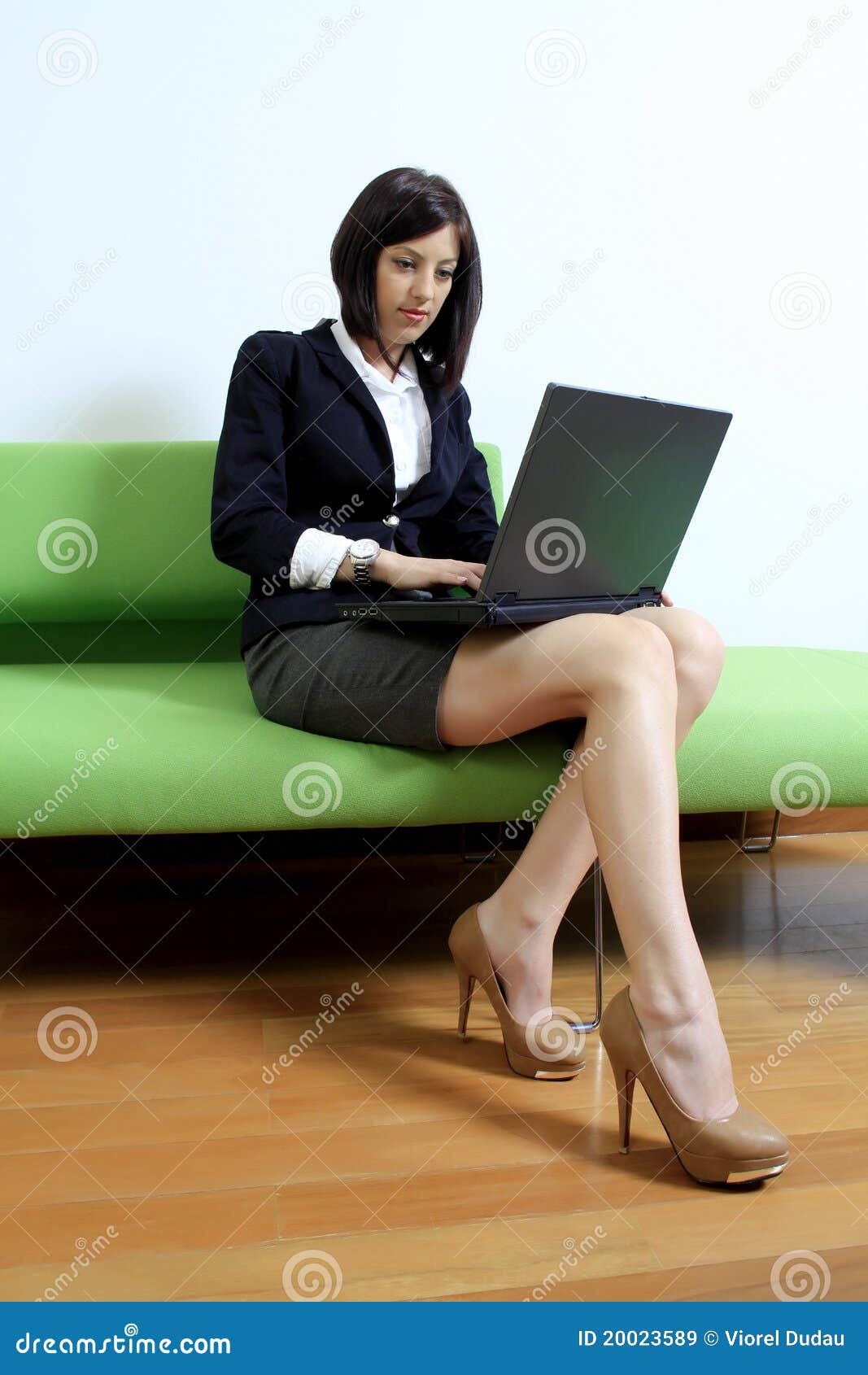 Business woman in tight skirt