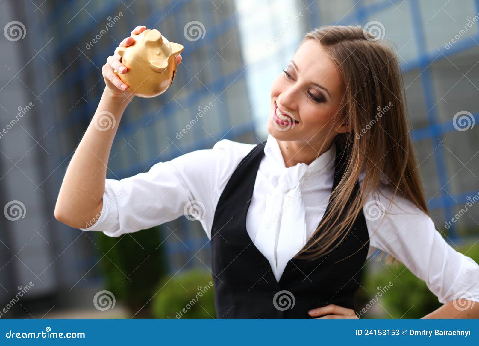 Businesswoman with Moneybox Stock Image Image of moneybox, manager