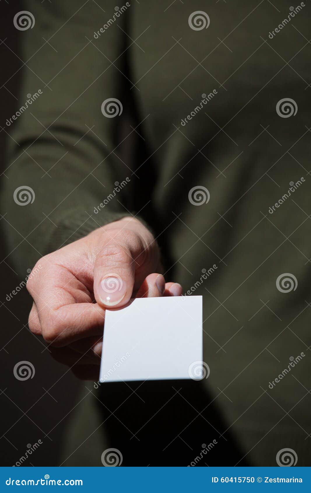 Businesswoman's Hand Reaching Out A Business Card Stock ...