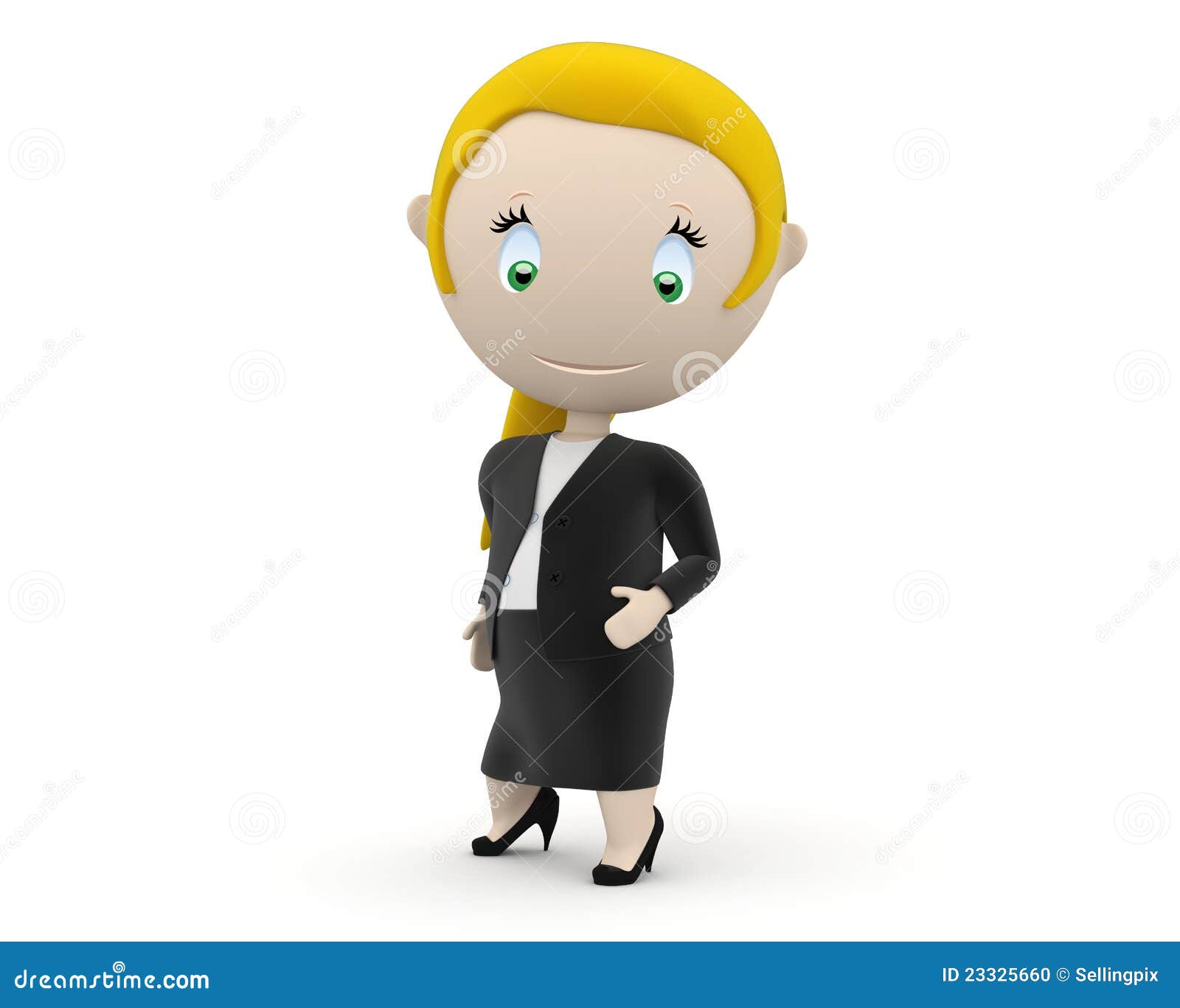 businesswoman! social 3d characters