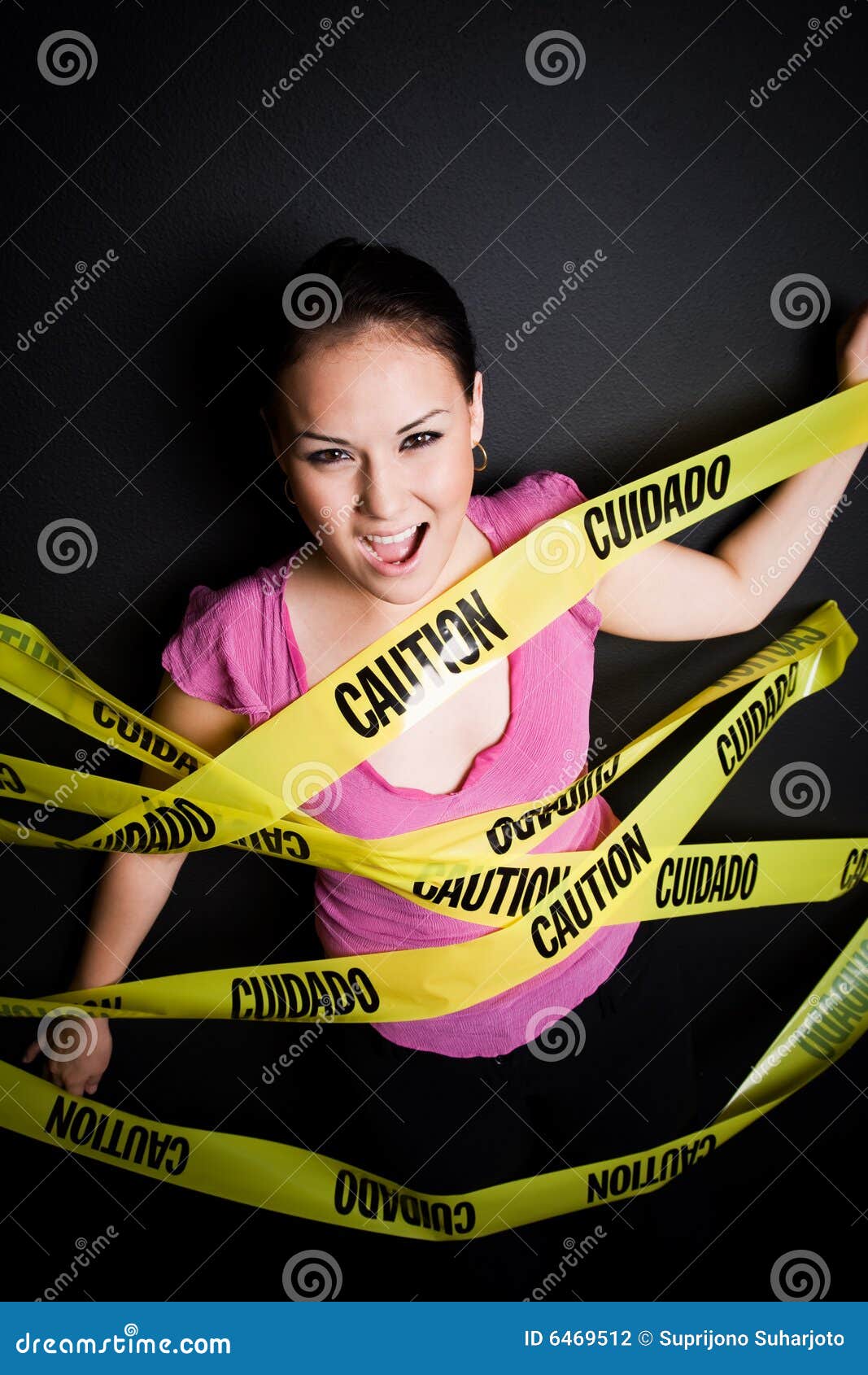 Businesswoman Trapped in Caution Tape Stock Photo Image of arrested