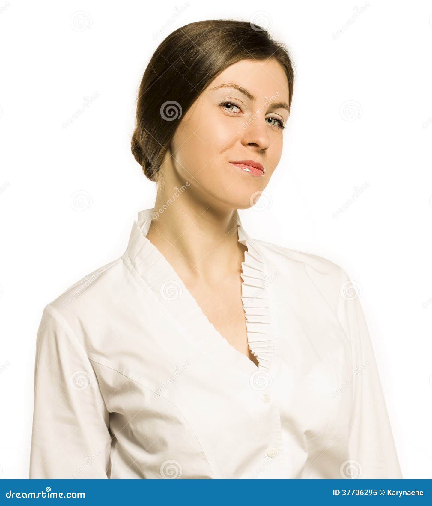 Businesswoman on white stock image. Image of isolated - 37706295