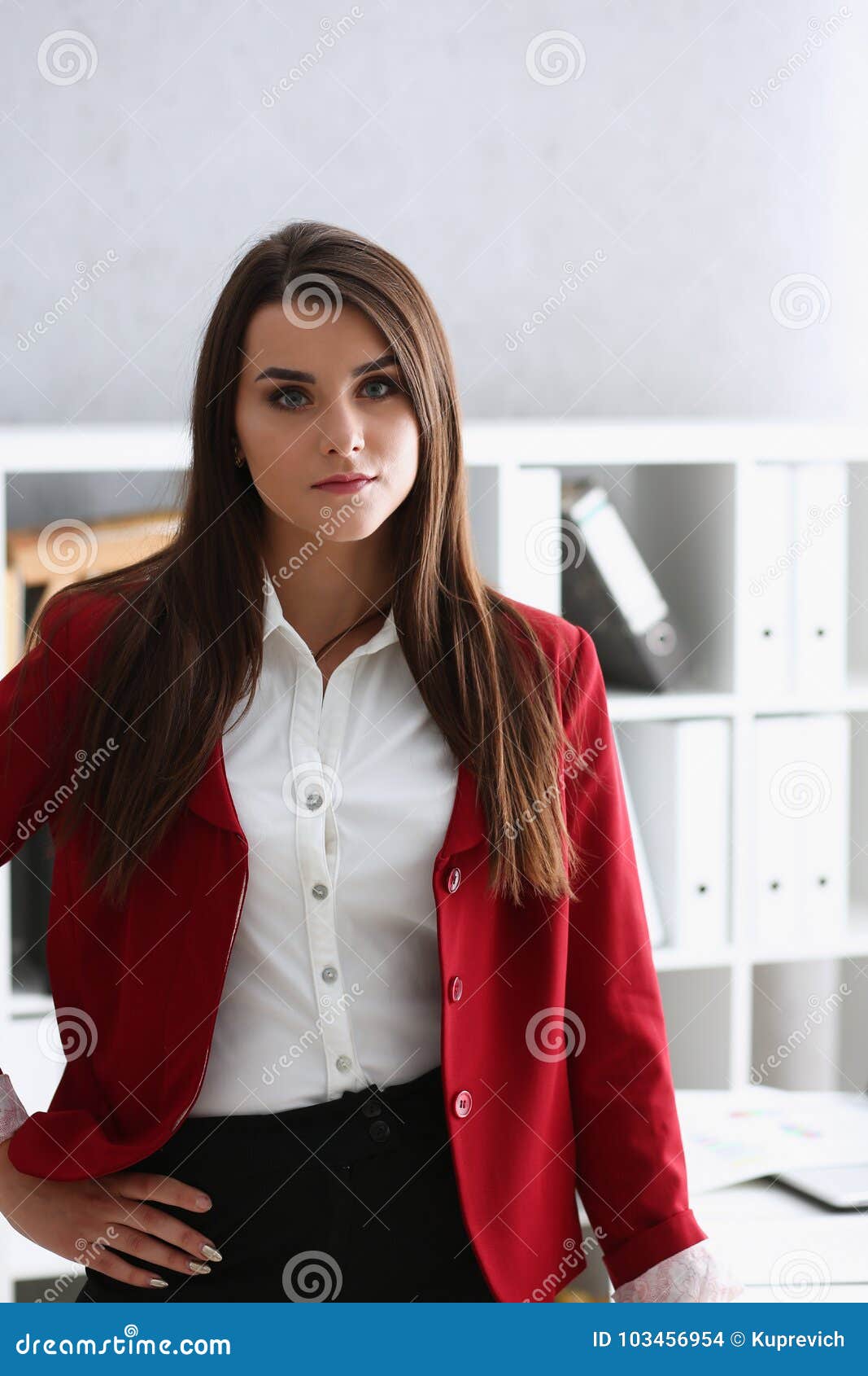 Businesswoman in the Workplace in the Office Portrait Stock Photo ...