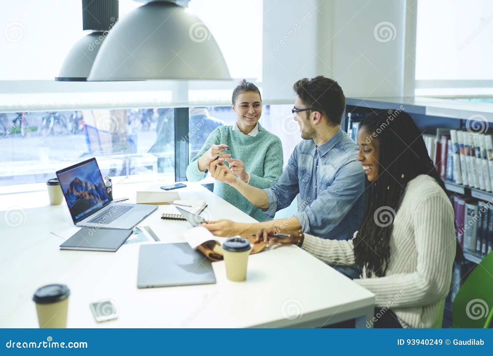 3 bussines people stock image. Image of information, browsing - 93940249