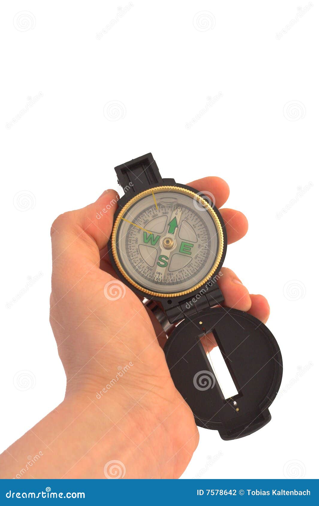 Bussola fotografia stock. Immagine di mano, orientale 7578642