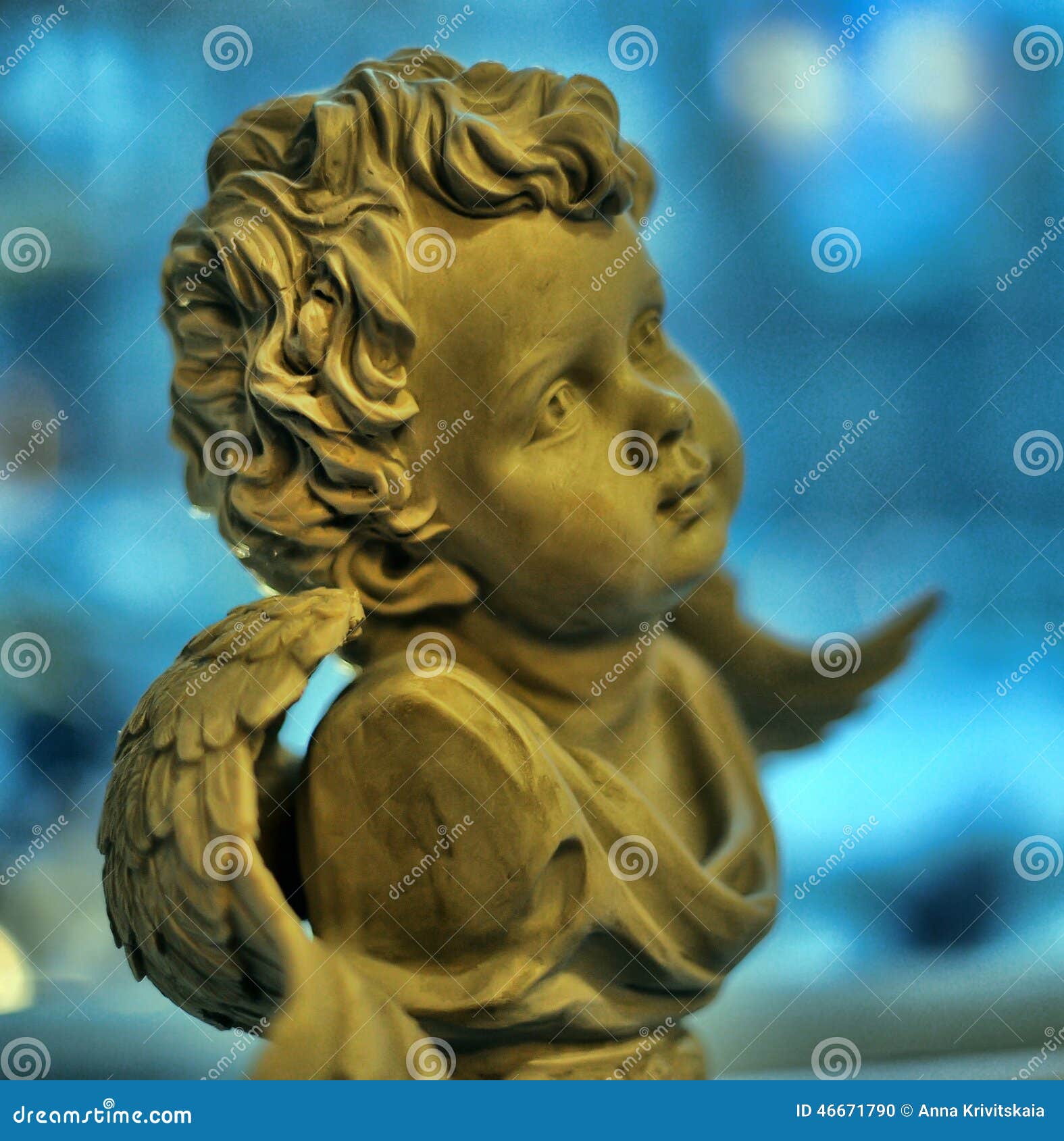 Bust of an angel figure stock photo. Image of body, care 46671790