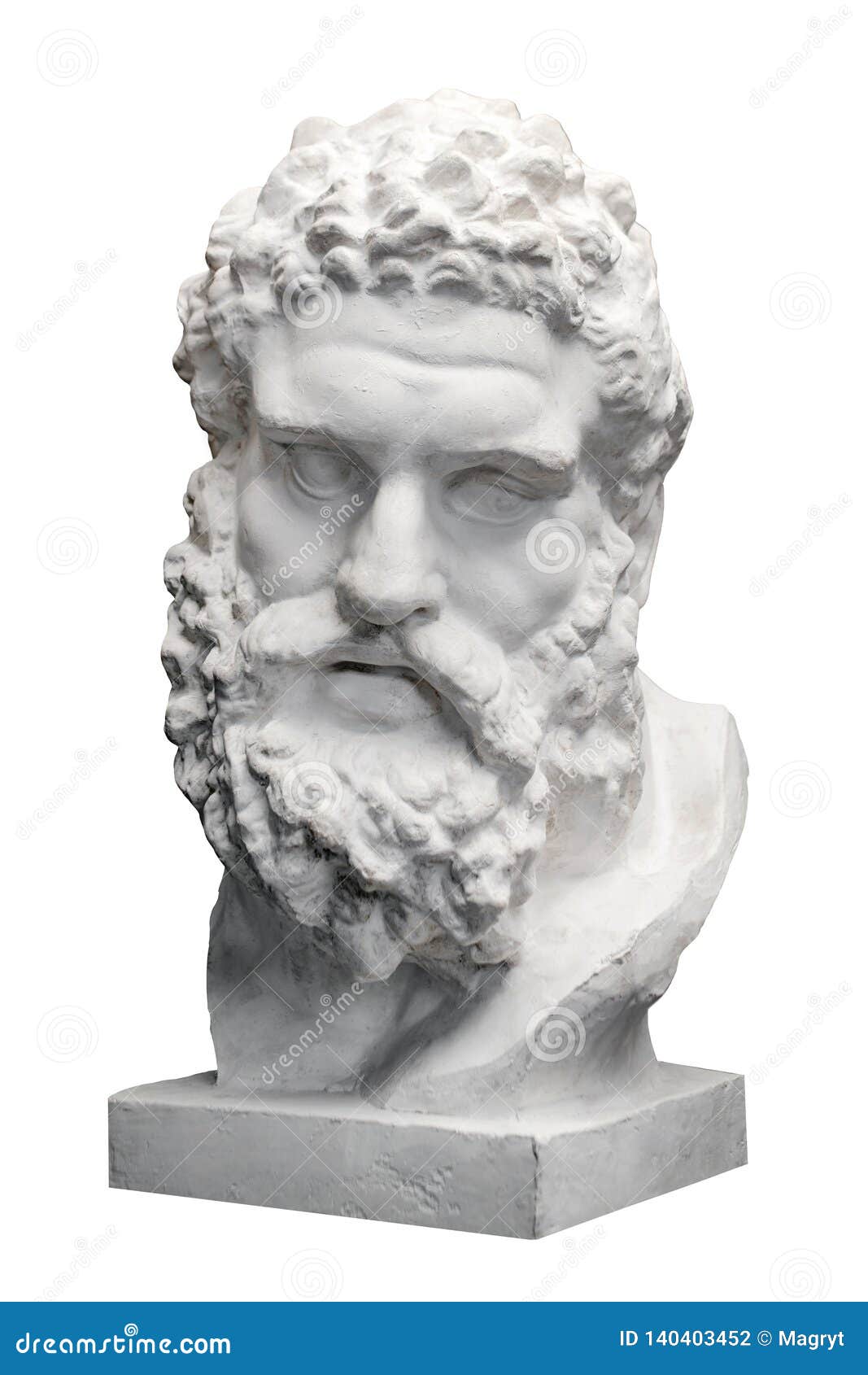 Bust Of The Farnese Hercules Heracles Head Sculpture Plaster Copy Of A Marble Statue Isolated On White Son Of Zeus Stock Photo Image Of Beard Energy 140403452