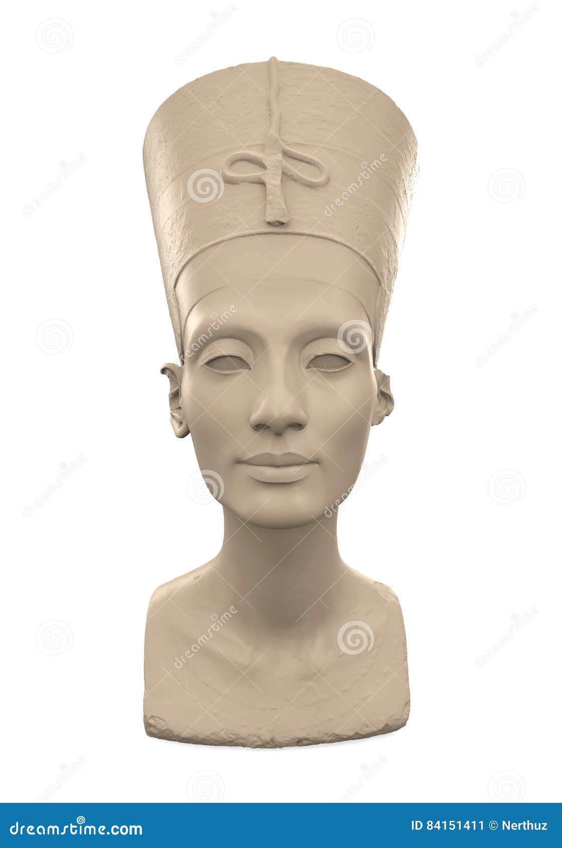 Nefertiti Isolated Profile Egyptian Queen Ancient Civilization Vector