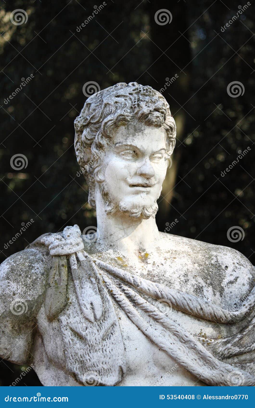 Bust of a roman statue stock photo. Image of historic 53540408