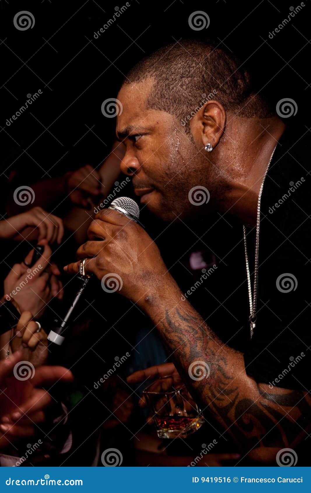 Busta Rhymes in concert editorial photo. Image of rapper 9419516