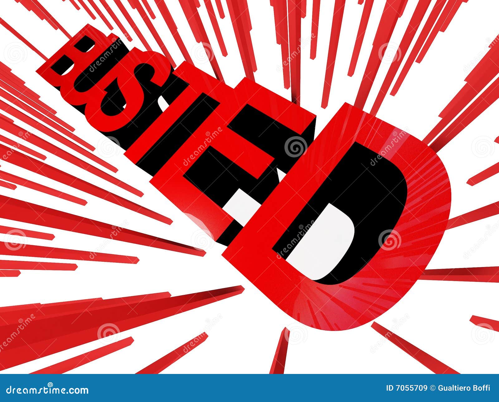 Busted Banner Royalty Free Stock Images - Image: 7055709