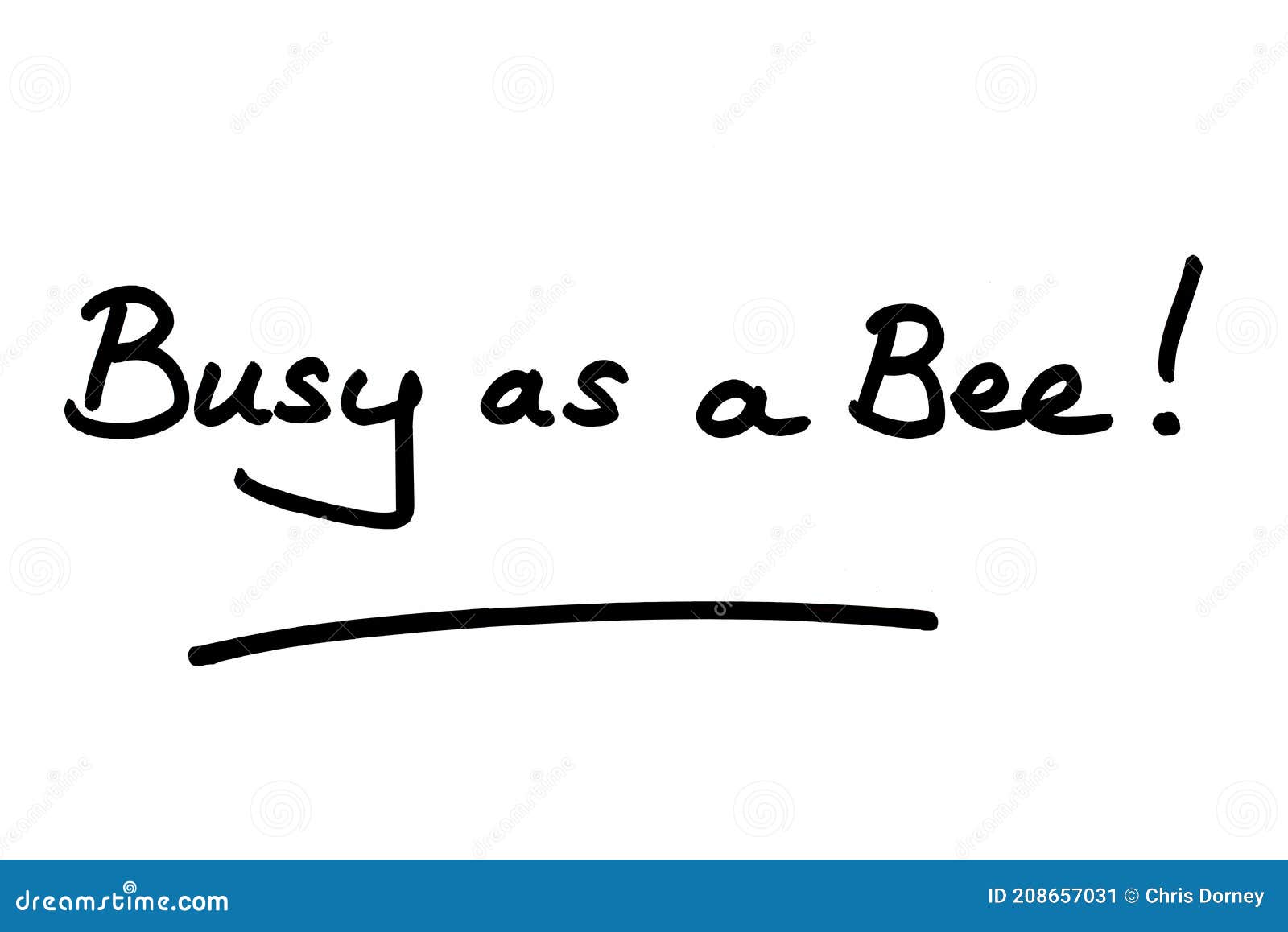 Busy as a Bee stock illustration. Illustration of note 208657031