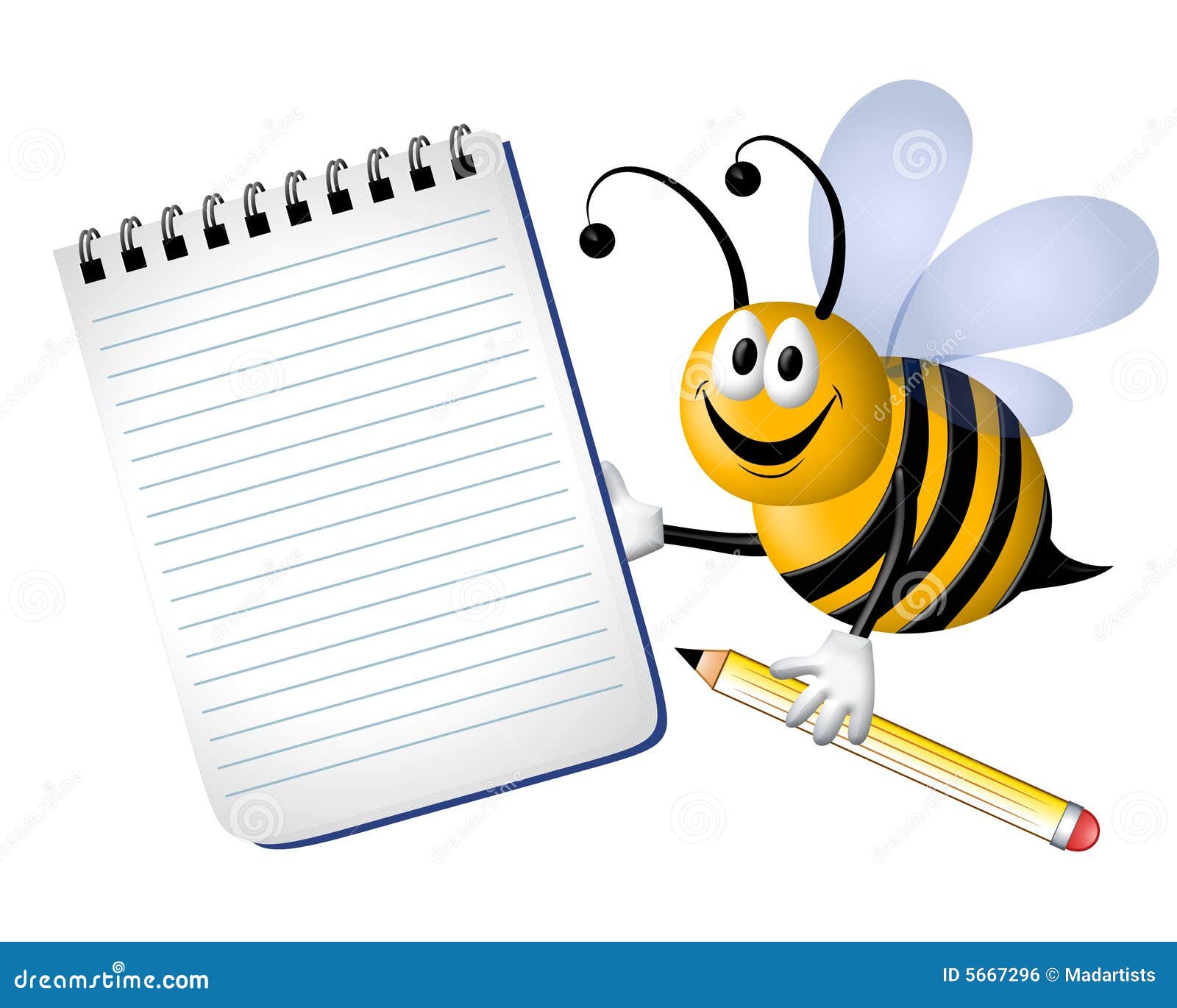 busy bumble bee notepad